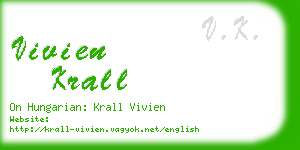 vivien krall business card